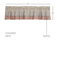 Vhc Brands Kaila Ticking Stripe Rod Pocket Valance