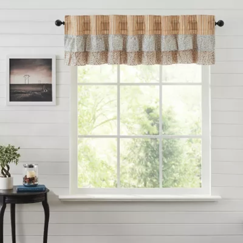 Vhc Brands Kaila Ticking Stripe Rod Pocket Tailored Valance