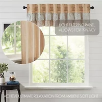 Vhc Brands Kaila Ticking Stripe Rod Pocket Valance