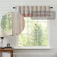 Vhc Brands Kaila Ticking Stripe Rod Pocket Valance