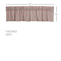 Vhc Brands Kaila Floral Rod Pocket Tailored Valance