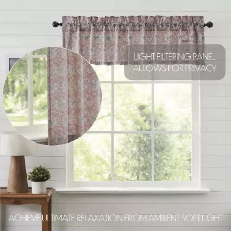 Vhc Brands Kaila Floral Rod Pocket Valance