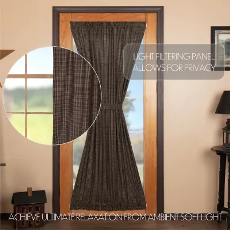 Vhc Brands Kettle Grove Plaid Light-Filtering Rod Pocket Single Door Panel Curtain