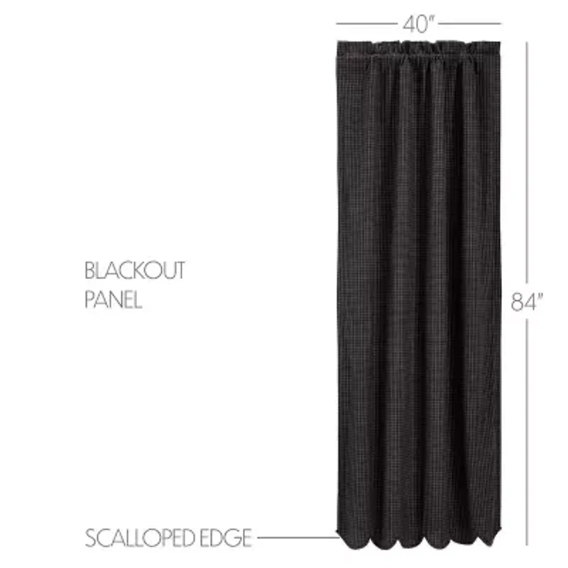 Vhc Brands Kettle Grove Plaid Rod Pocket Blackout Single Curtain Panel