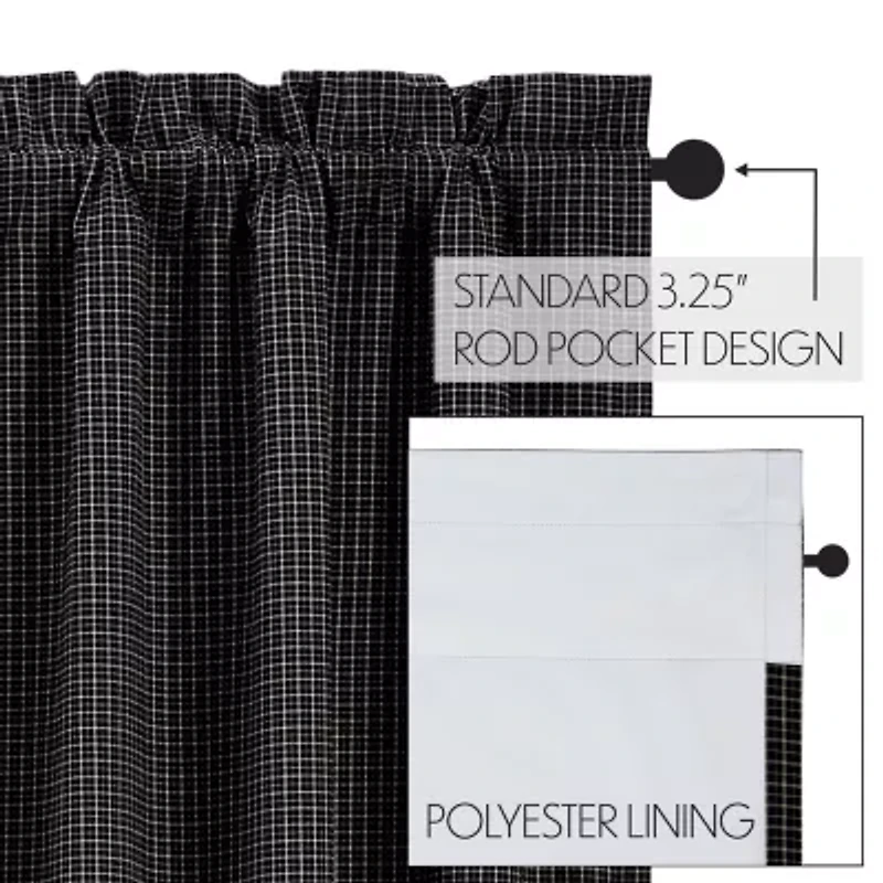 Vhc Brands Kettle Grove Plaid Rod Pocket Blackout Single Curtain Panel