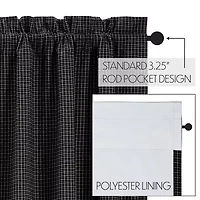 Vhc Brands Kettle Grove Plaid Rod Pocket Blackout Single Curtain Panel