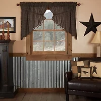 Vhc Brands Kettle Grove Plaid Prairie Swag Rod Pocket Scallop Valance