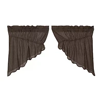 Vhc Brands Kettle Grove Plaid Prairie Swag Rod Pocket Scallop Valance