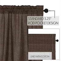 Vhc Brands Kettle Grove Plaid Swag Rod Pocket Scallop Valance