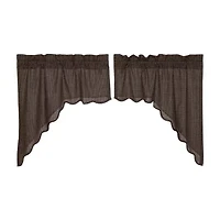 Vhc Brands Kettle Grove Plaid Swag Rod Pocket Scallop Valance