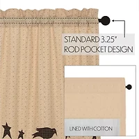 Vhc Brands Kettle Grove Crow 2-pc. Rod Pocket Window Tier