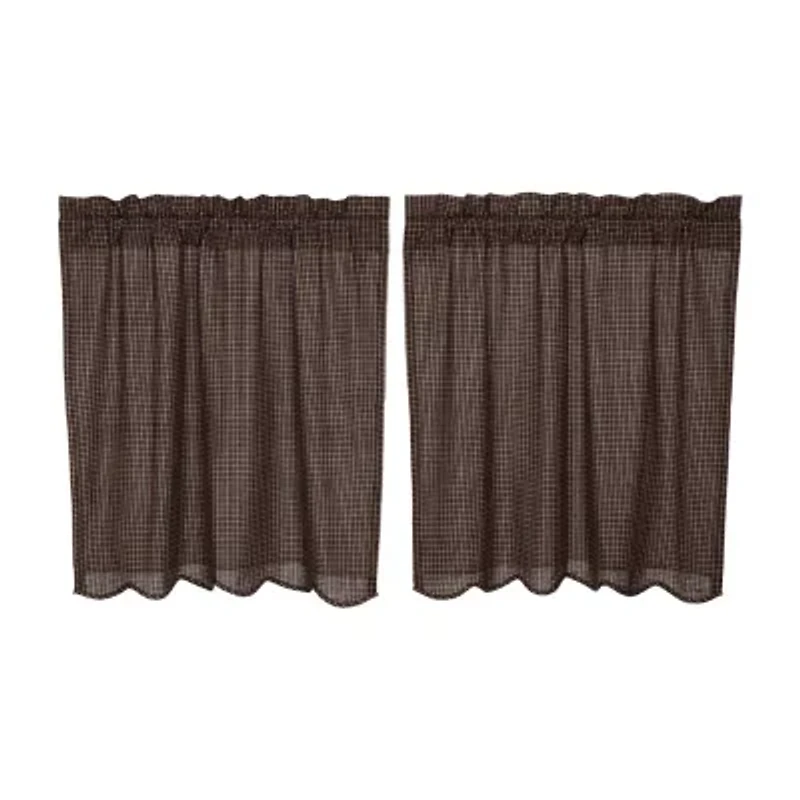 Vhc Brands Kettle Grove Plaid 2-pc. Rod Pocket Window Tier