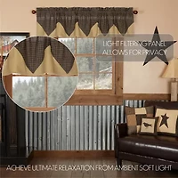 Vhc Brands Kettle Grove Plaid Layered Rod Pocket Tailored Valance