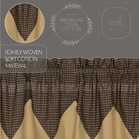 Vhc Brands Kettle Grove Plaid Layered Rod Pocket Tailored Valance