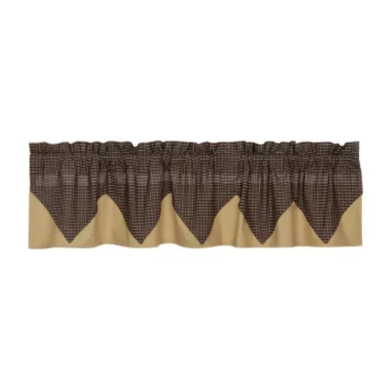 Vhc Brands Kettle Grove Plaid Layered Rod Pocket Tailored Valance