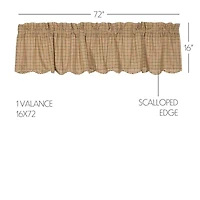 Vhc Brands Millsboro Rod Pocket Scallop Valance
