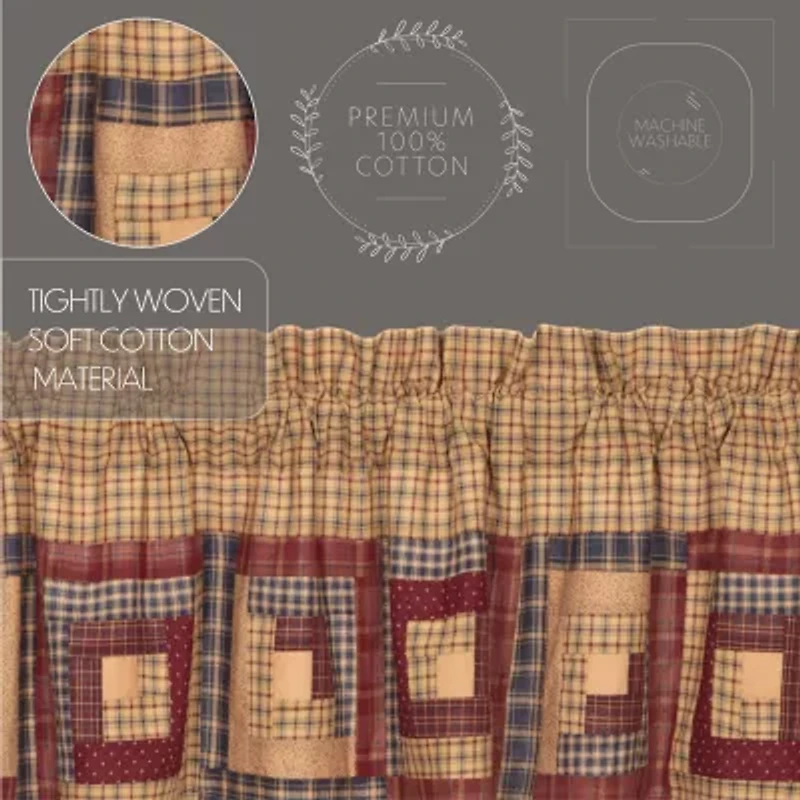 Vhc Brands Millsboro Patchwork Rod Pocket Tailored Valance