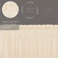 Vhc Brands Muslin Ruffled Swag Rod Pocket Valance
