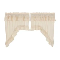 Vhc Brands Muslin Ruffled Swag Rod Pocket Valance