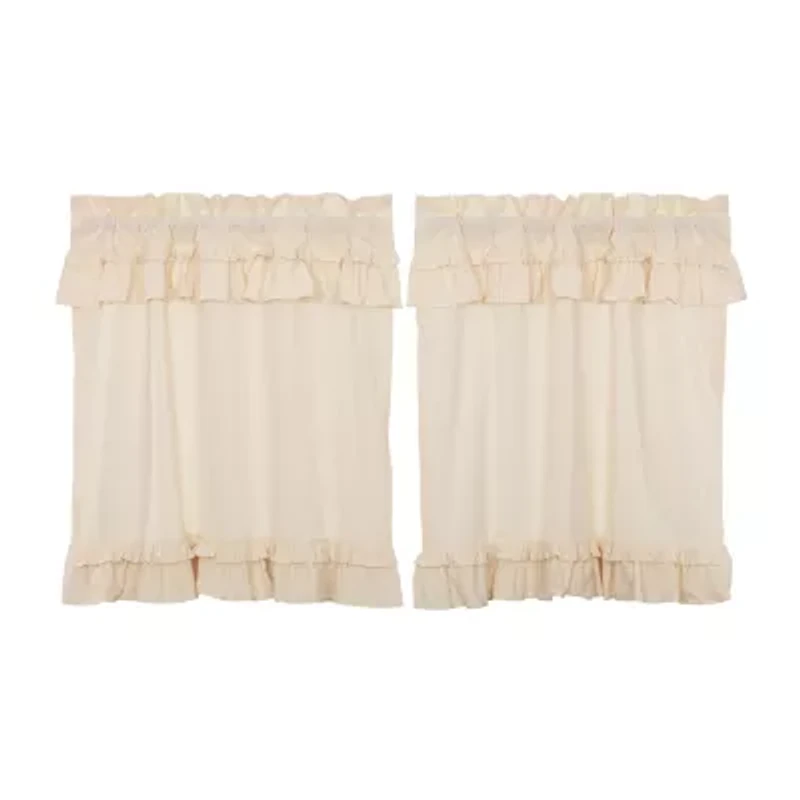 Vhc Brands Muslin Ruffled 2-pc. Rod Pocket Window Tier