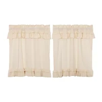 Vhc Brands Muslin Ruffled 2-pc. Rod Pocket Window Tier