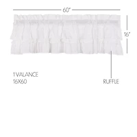 Vhc Brands Muslin Ruffled Rod Pocket Valance