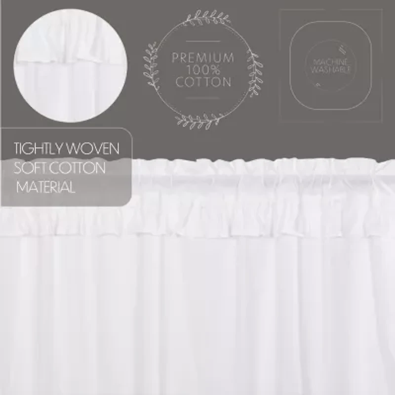 Vhc Brands Muslin Ruffled Rod Pocket Valance