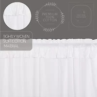 Vhc Brands Muslin Ruffled Rod Pocket Valance