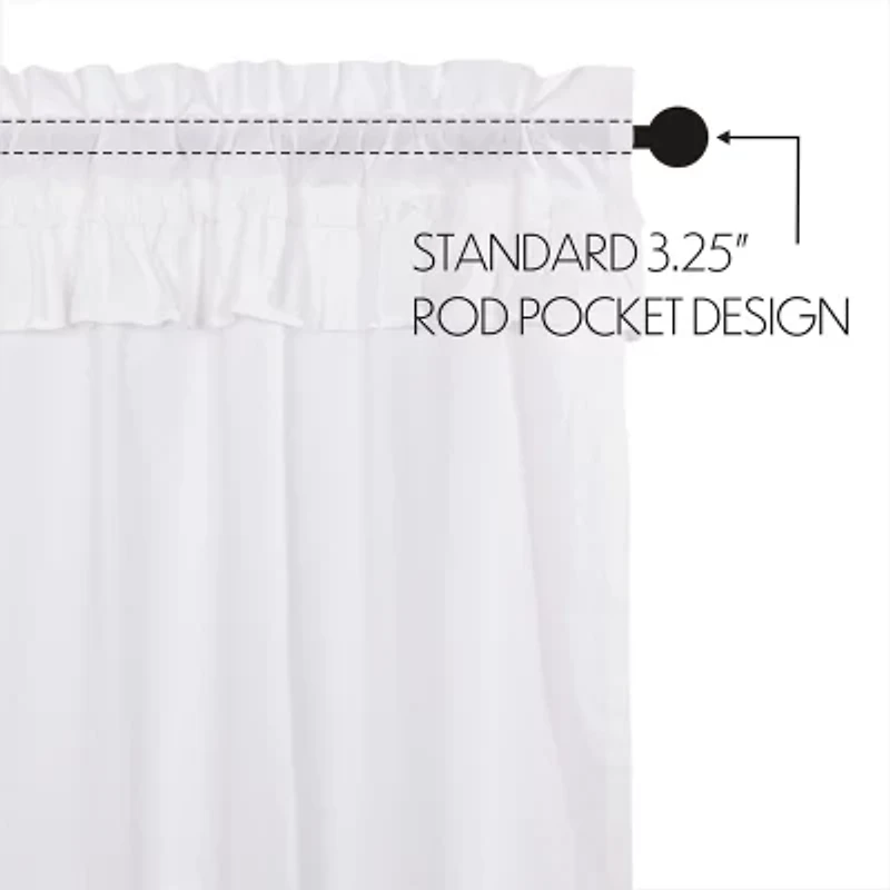 Vhc Brands Muslin Ruffled Rod Pocket Valance