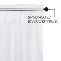 Vhc Brands Muslin Ruffled Rod Pocket Valance