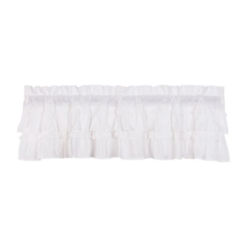 Vhc Brands Muslin Ruffled Rod Pocket Valance