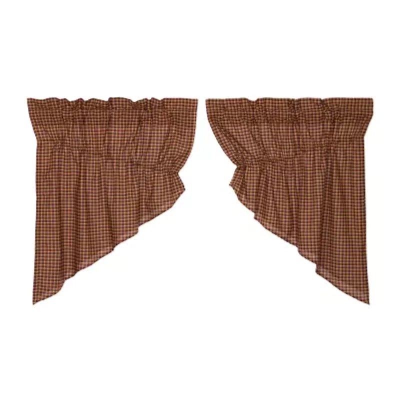 Vhc Brands Patriotic Patch Prairie Swag Rod Pocket Tailored Valance