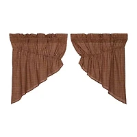 Vhc Brands Patriotic Patch Prairie Swag Rod Pocket Tailored Valance