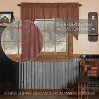 Vhc Brands Patriotic Patch Swag Rod Pocket Tailored Valance