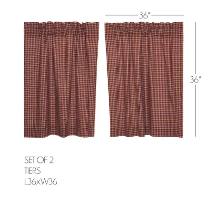 Vhc Brands Patriotic Patch 2-pc. Rod Pocket Window Tier