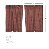 Vhc Brands Patriotic Patch 2-pc. Rod Pocket Window Tier