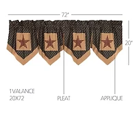 Vhc Brands Patriotic Patch Pointed Rod Pocket Valance
