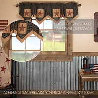 Vhc Brands Patriotic Patch Pointed Rod Pocket Valance