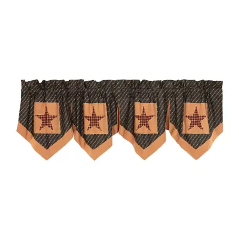 Vhc Brands Patriotic Patch Pointed Rod Pocket Valance