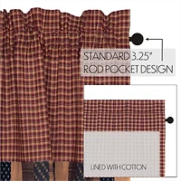 Vhc Brands Patriotic Patch Block Rod Pocket Tailored Valance