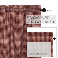 Vhc Brands Patriotic Patch Plaid Rod Pocket Tailored Valance