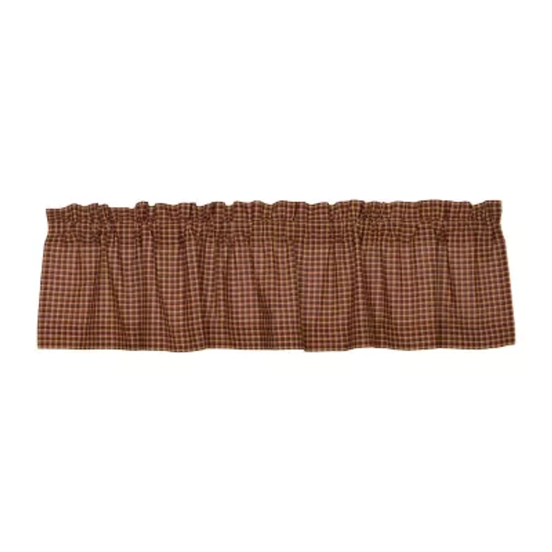 Vhc Brands Patriotic Patch Plaid Rod Pocket Tailored Valance