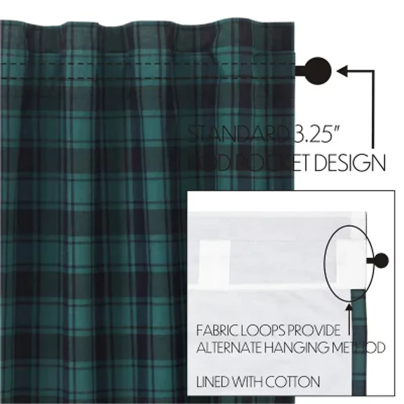 Vhc Brands Pine Grove Prairie Rod Pocket Light-Filtering Set of 2 Curtain Panel