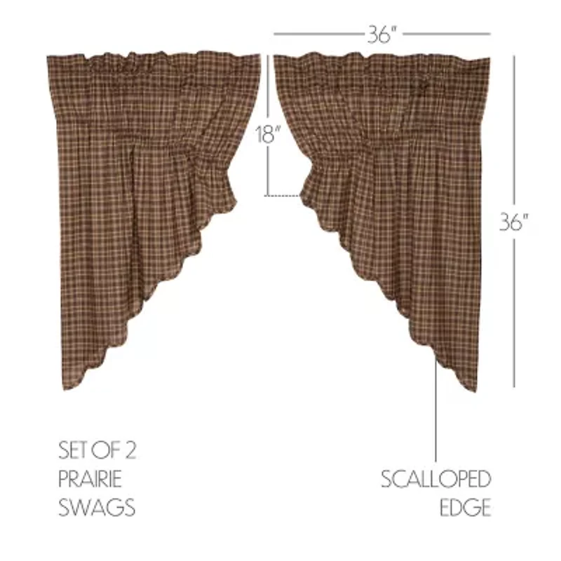 Vhc Brands Prescott Prairie Swag Rod Pocket Scallop Valance