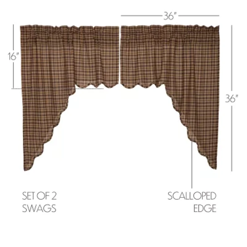 Vhc Brands Prescott Swag Rod Pocket Scallop Valance