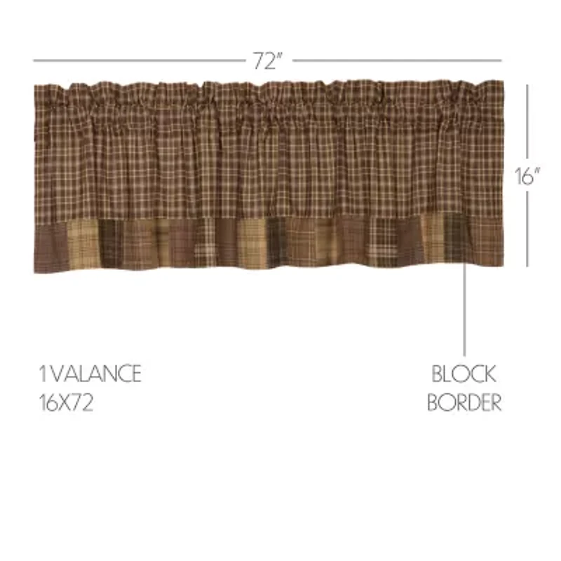 Vhc Brands Prescott Patchwork Rod Pocket Tailored Valance