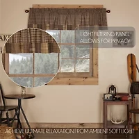 Vhc Brands Prescott Patchwork Rod Pocket Tailored Valance