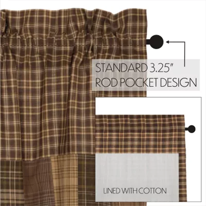 Vhc Brands Prescott Patchwork Rod Pocket Tailored Valance
