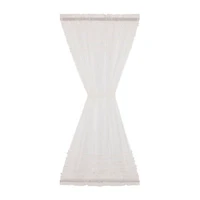 Vhc Brands Ruffle Sheer Petti Sheer Rod Pocket Single Door Panel Curtain