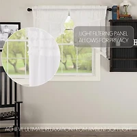 Vhc Brands Ruffle Sheer Petti Prairie Swag Rod Pocket Tailored Valance